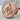 Masonic Letter G Lapel Pin, rose gold, product photo on stone