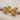 Chrysanthemum Stud Earring, gold vermeil, front view