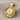 Rose Initial Pendant, gold vermeil, angled studio photo