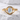 Cat Eye Moonstone Ring, gold vermeil, product photo on stone surface