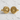 Three Headed Dragon Cufflinks, gold vermeil, angled front view