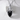 Black onyx dragon claw pendant, polished silver, front view on stone