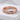 Dragon scale moonstone band ring, rose gold finish, three-quarter view