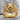 Lion Mane Ring, gold vermeil, product photo on stone surface