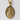 Saint Gabriel Medal Pendant, gold vermeil, product photo on stone