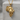 Roaring African Lion Pendant, gold vermeil, front view on display block