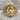 Jesus Crown of Thorns Ring, gold vermeil, front view on stone