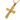 Detailed view of gold minimalist cross pendant showing recessed geometric lines and polished finish
