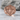 Santiago Cross Ring, rose gold, front view product photo on marble