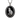 Cat cameo pendant in oxidized 925 sterling silver with black enamel cat silhouette on white background
