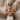 Nefertiti Bust Ring, rose gold, front view on fabric