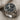 Saint George Dragon Ring, oxidized silver, angled profile view