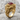 Double Ram Ring, gold vermeil, angled three-quarter view
