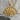 Four Kings Pendant, gold vermeil, front view on stone