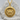 Virgo Memento Mori Medallion Pendant, gold vermeil, front view on stone
