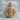 Captain Death Skull Pendant, gold vermeil, front view