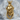 Japanese Tengu Pendant, gold vermeil, angled studio product view