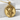 USMC Skull Pendant, gold vermeil, product photo on stone block