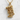 Rescue Combat Medic Pendant, gold vermeil, front view on textured surface