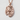 Artist Palette Pendant, rose plated silver, front view