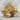 Gym Barbell Plate Pendant, gold vermeil, product photo on stone