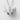 Origami Crane Pendant, polished silver, product photo on white