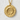 Zen Enso Circle Pendant, gold vermeil finish, front view