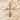 Infinity Ribbon Cross Pendant, rose gold plated, product photo on sand