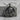 Praying Jesus Pendant, oxidized silver, front view on stone