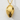 Tuna Nigiri Sushi Pendant, gold vermeil finish top view