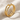 White Topaz Contour Arch Ring, gold vermeil, angled product view