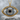 Evil Eye Dawn Frame Pendant, gold vermeil, front view product photo