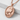 Kitsune Moon Relief Pendant, rose gold plated, angled product photo