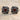 January Garnet Acanthus Stud Earring, oxidized silver, product photo