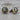 Eastern Star Topaz Sunburst Cufflink, two-tone, product photo pair