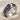 Rose ribbon wedding ring product photo in oxidized silver
