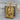 German Shepherd Doorway Pendant, gold vermeil, product photo front view