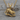 Stretching Wolf Body Pendant, gold vermeil, front view