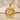 Sunray Rosette Couple Pendant, gold vermeil, front product view