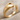 Ribbed Talon Loop Ring, studio product photo in gold vermeil