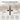 White Topaz Chevron Cross Pendant, oxidized, size chart and features diagram