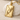 Sealed Letter Rosemary Pendant, gold vermeil, front view product photo