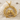 Lovebirds Branch Arch Pendant, gold vermeil, front view product photo