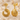 Wave Scallop Mismatch Earring in gold vermeil, front product view