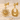 Sun Moon Mismatch Earring in gold vermeil finish