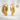 Reaper Profile Cowl Earring, gold vermeil, product photo view