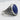 Bat Lapis Wing Ring, oxidized silver finish, product photo