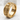 Hammered Skull and Rose Ring, gold vermeil, product photo