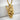Horned Skull Pendant, gold vermeil, front view