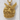 Nesting Heron Pendant in gold vermeil, front view